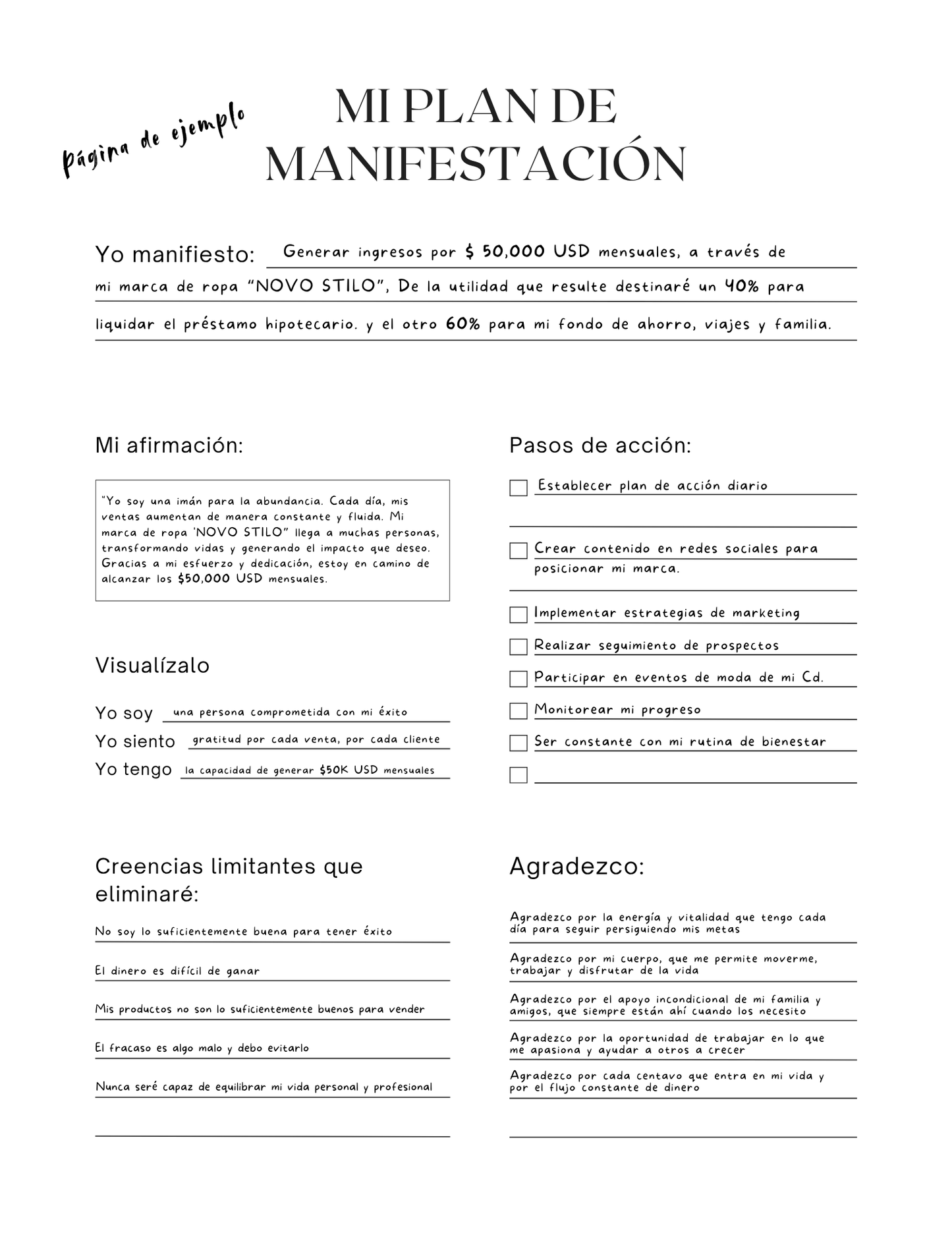 Diario de Gratitud y Manifestación.